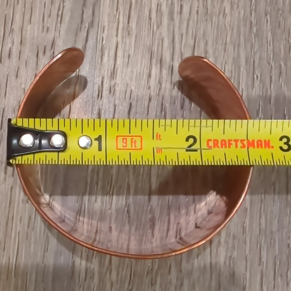 Vintage Copper Ethnic Story Etched Cuff